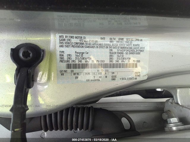 1FADP3K2XEL317907 AE2163PA - FORD FOCUS  2014 IMG - 8