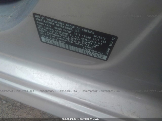 1VWAH7A37DC144919 AX4571KO - VOLKSWAGEN PASSAT  2013 IMG - 8