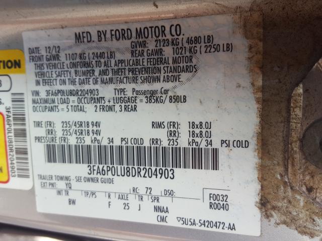 3FA6P0LU8DR204903 KA5093ET - FORD FUSION  2012 IMG - 9