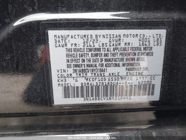 3N1AB8CV1NY318441  - NISSAN SENTRA  2022 IMG - 8