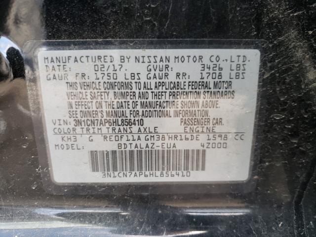 3N1CN7AP6HL856410 BX6864IA - NISSAN VERSA  2017 IMG - 9