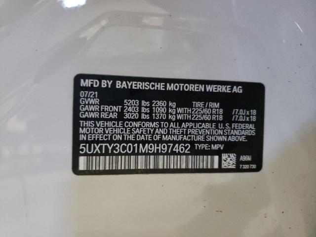 5UXTY3C01M9H97462  - BMW X3 SDRIVE3  2021 IMG - 12