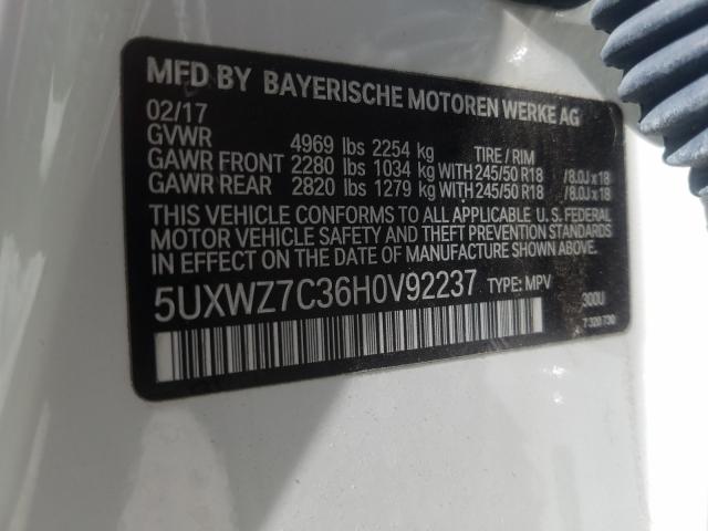 5UXWZ7C36H0V92237 KA3931CH - BMW X3  2017 IMG - 9