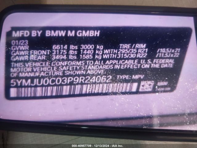 5YMJU0C03P9R24062  - BMW X5  2023 IMG - 8