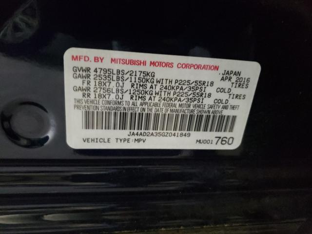 JA4AD2A35GZ041849 CA3388AP - MITSUBISHI OUTLANDER  2016 IMG - 9