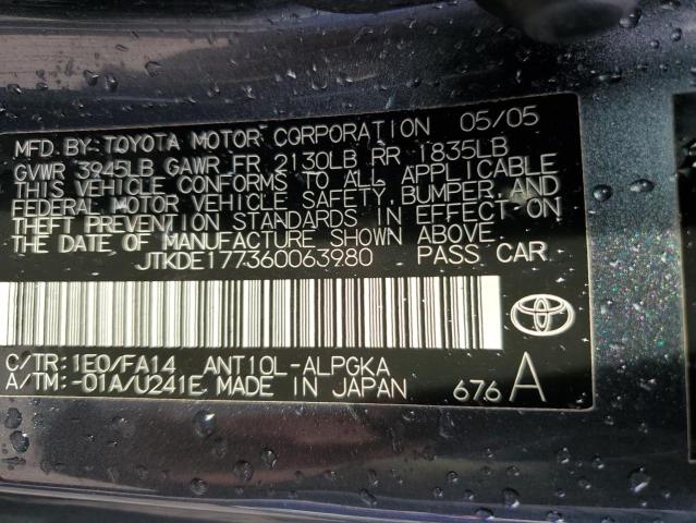 JTKDE177360063980  - TOYOTA SCION TC  2006 IMG - 11