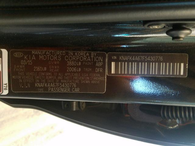 KNAFK4A67F5430776 AX7809KO - KIA FORTE  2015 IMG - 9