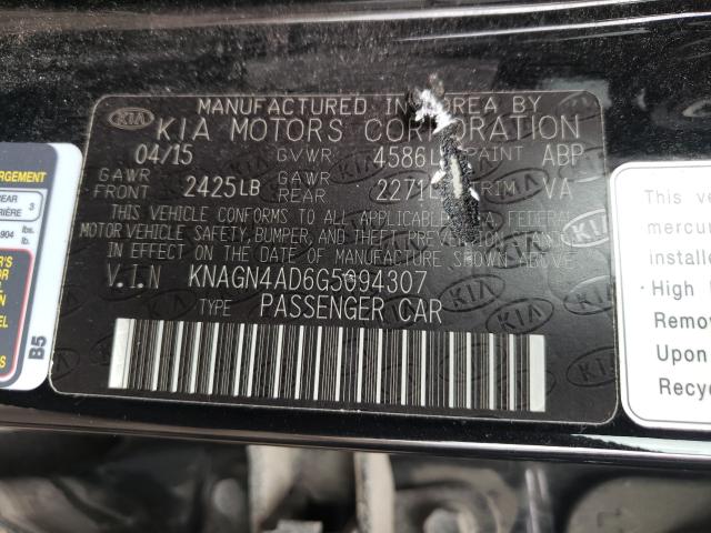 KNAGN4AD6G5094307 AI6203PC - KIA OPTIMA  2015 IMG - 9