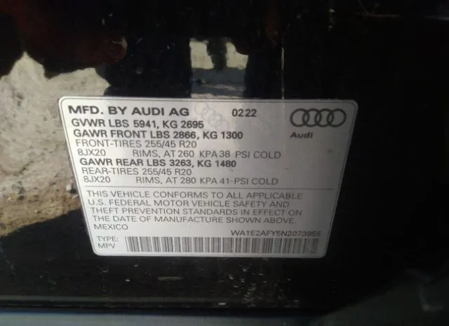 WA1E2AFY5N2073955 BC8778MB - AUDI Q5  2022 IMG - 8