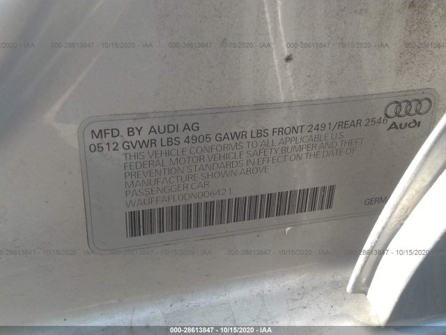 WAUFFAFL0DN006421 CA8097IC - AUDI A4  2012 IMG - 8