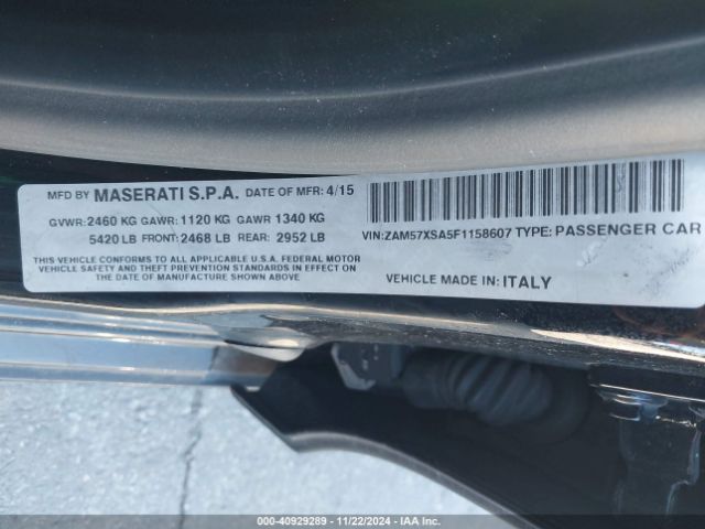 ZAM57XSA5F1158607  - MASERATI GHIBLI  2015 IMG - 8