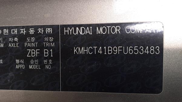 KMHCT41B9FU653483  - HYUNDAI ACCENT  2015 IMG - 2