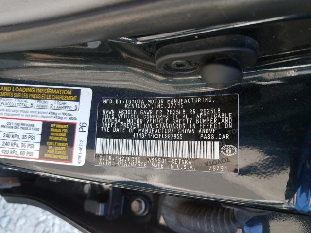 4T1BF1FK3FU987955 AX1621KT - TOYOTA CAMRY  2015 IMG - 9