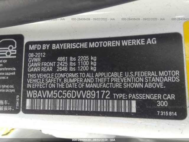 WBAVM5C56DVV89172 AE0315OO - BMW X1  2012 IMG - 8