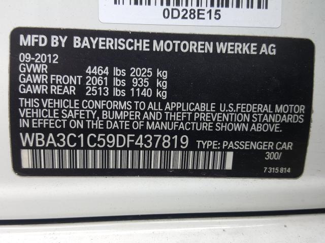 WBA3C1C59DF437819 BA9696BM - BMW 3 SERIES  2012 IMG - 9