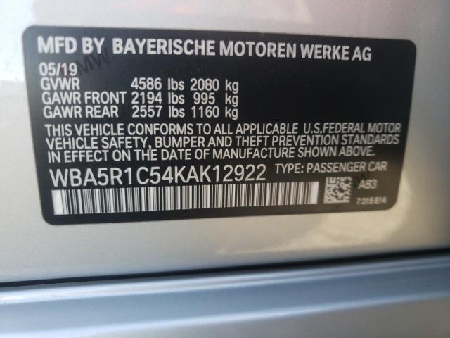 WBA5R1C54KAK12922 BC9772MX - BMW 3 SERIES  2019 IMG - 9