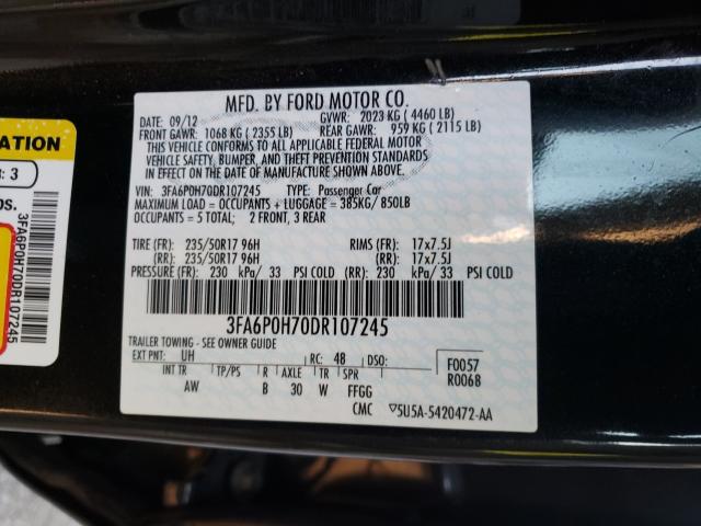 3FA6P0H70DR107245 CA6568IH - FORD FUSION  2012 IMG - 9