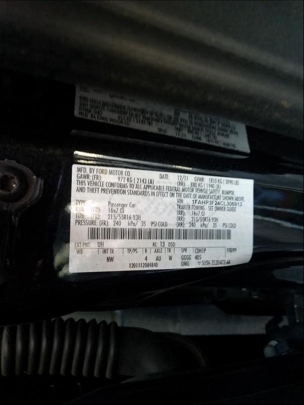 1FAHP3F24CL306913 AE7128OH - FORD FOCUS  2011 IMG - 9