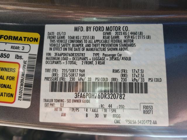 3FA6P0H76DR320782 AH8904OO - FORD FUSION  2013 IMG - 9