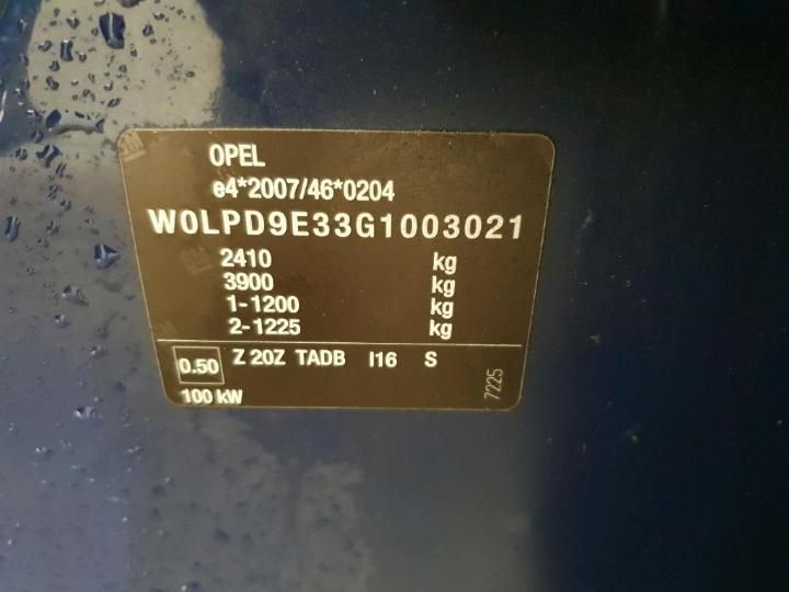 W0LPD9E33G1003021 AM4032EO - OPEL ZAFIRA-TOURER  2015 IMG - 6