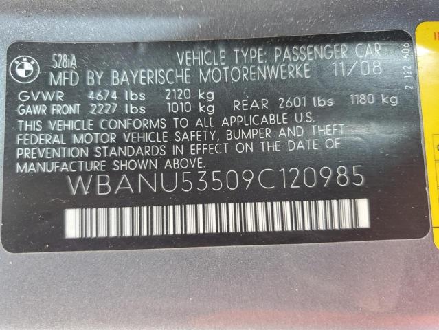 WBANU53509C120985  - BMW 528 I  2009 IMG - 11