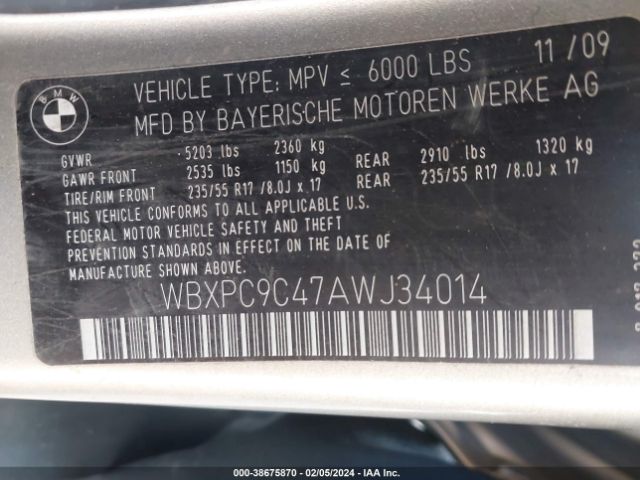 WBXPC9C47AWJ34014  - BMW X3  2010 IMG - 8