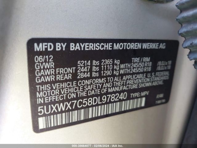 5UXWX7C58DL978240  - BMW X3  2013 IMG - 8