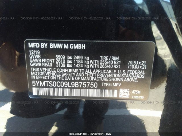 5YMTS0C09L9B75750 BX5757CX - BMW X3 M  2019 IMG - 8