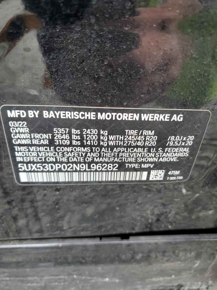 5UX53DP02N9L96282  - BMW X3  2022 IMG - 11