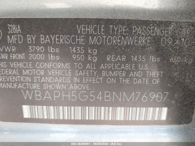 WBAPH5G54BNM76907  - BMW 328I  2011 IMG - 8