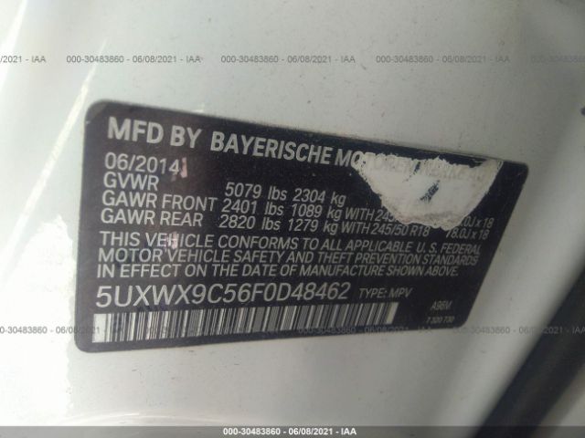 5UXWX9C56F0D48462 BC1550TE - BMW X3  2014 IMG - 8