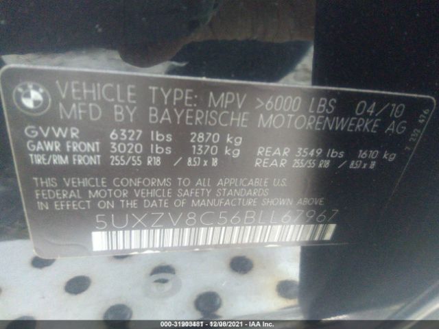 5UXZV8C56BLL67967  - BMW X5  2011 IMG - 8