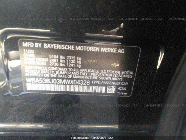 WBA53BJ03MWX04328  - BMW 5  2021 IMG - 8