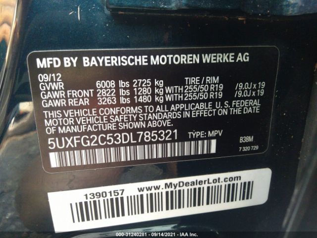5UXFG2C53DL785321  - BMW X6  2013 IMG - 8