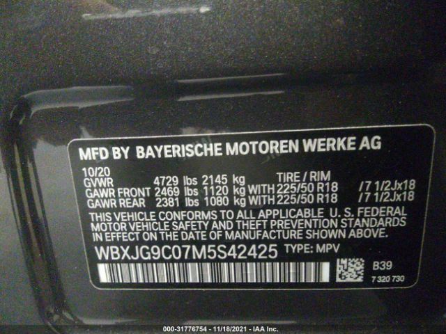 WBXJG9C07M5S42425  - BMW X1  2021 IMG - 8