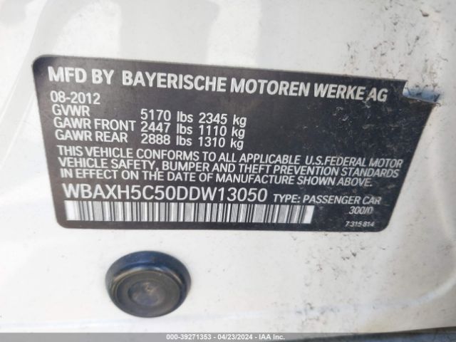 WBAXH5C50DDW13050  - BMW 528I  2013 IMG - 8