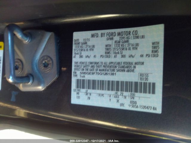 NM0GE9F70G1261381  - FORD TRANSIT CONNECT WAGON  2016 IMG - 8