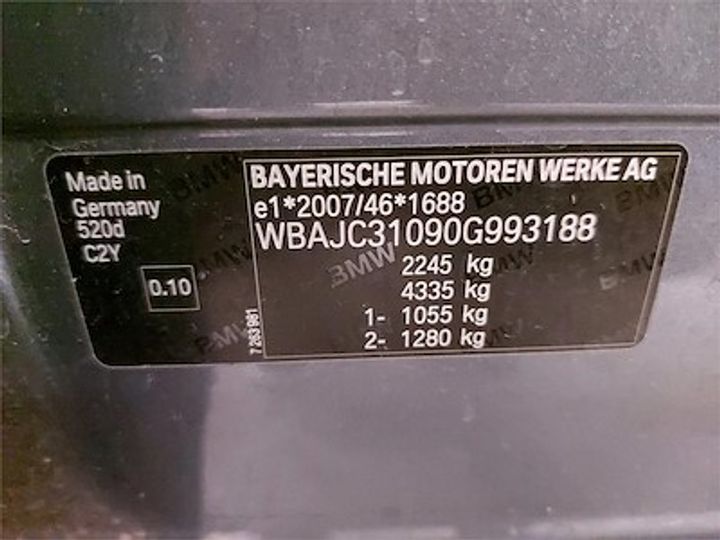 WBAJC31090G993188  - BMW 5 DIESEL - 2017  2017 IMG - 12