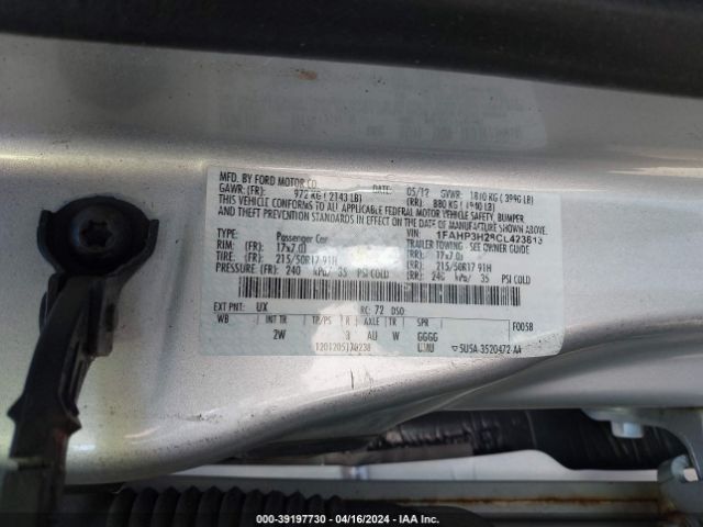 1FAHP3H28CL423813  - FORD FOCUS  2012 IMG - 8