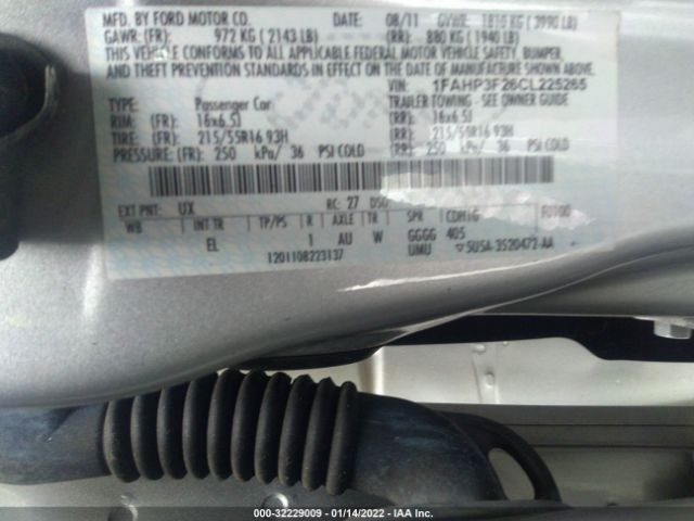 1FAHP3F26CL225265  - FORD FOCUS  2012 IMG - 8