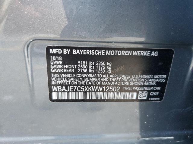 WBAJE7C5XKWW12502  - BMW 5 SERIES  2019 IMG - 11