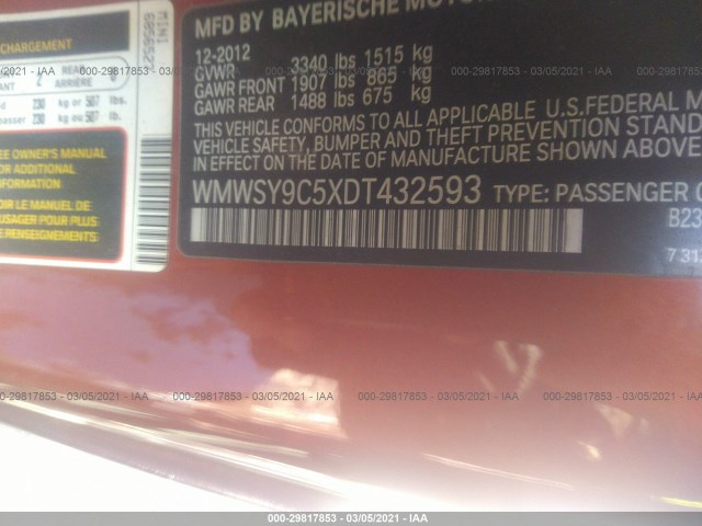 WMWSY9C5XDT432593  - MINI COOPER ROADSTER  2013 IMG - 8
