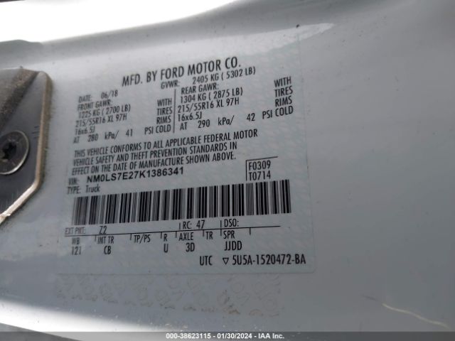 NM0LS7E27K1386341  - FORD TRANSIT CONNECT  2019 IMG - 8