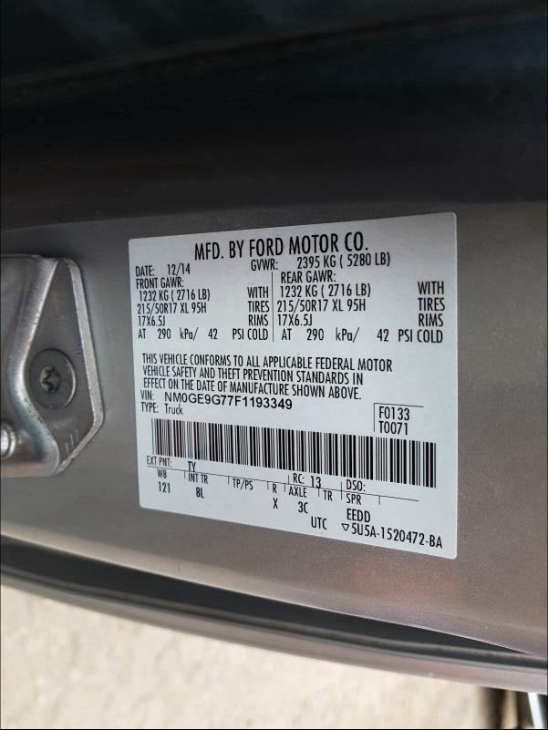 NM0GE9G77F1193349 AI7110OC - FORD TRANSIT CONNECT  2014 IMG - 9