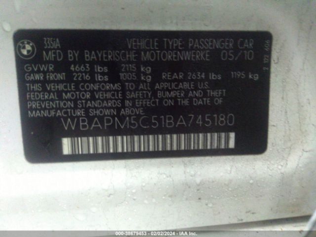 WBAPM5C51BA745180  - BMW 335I  2011 IMG - 8