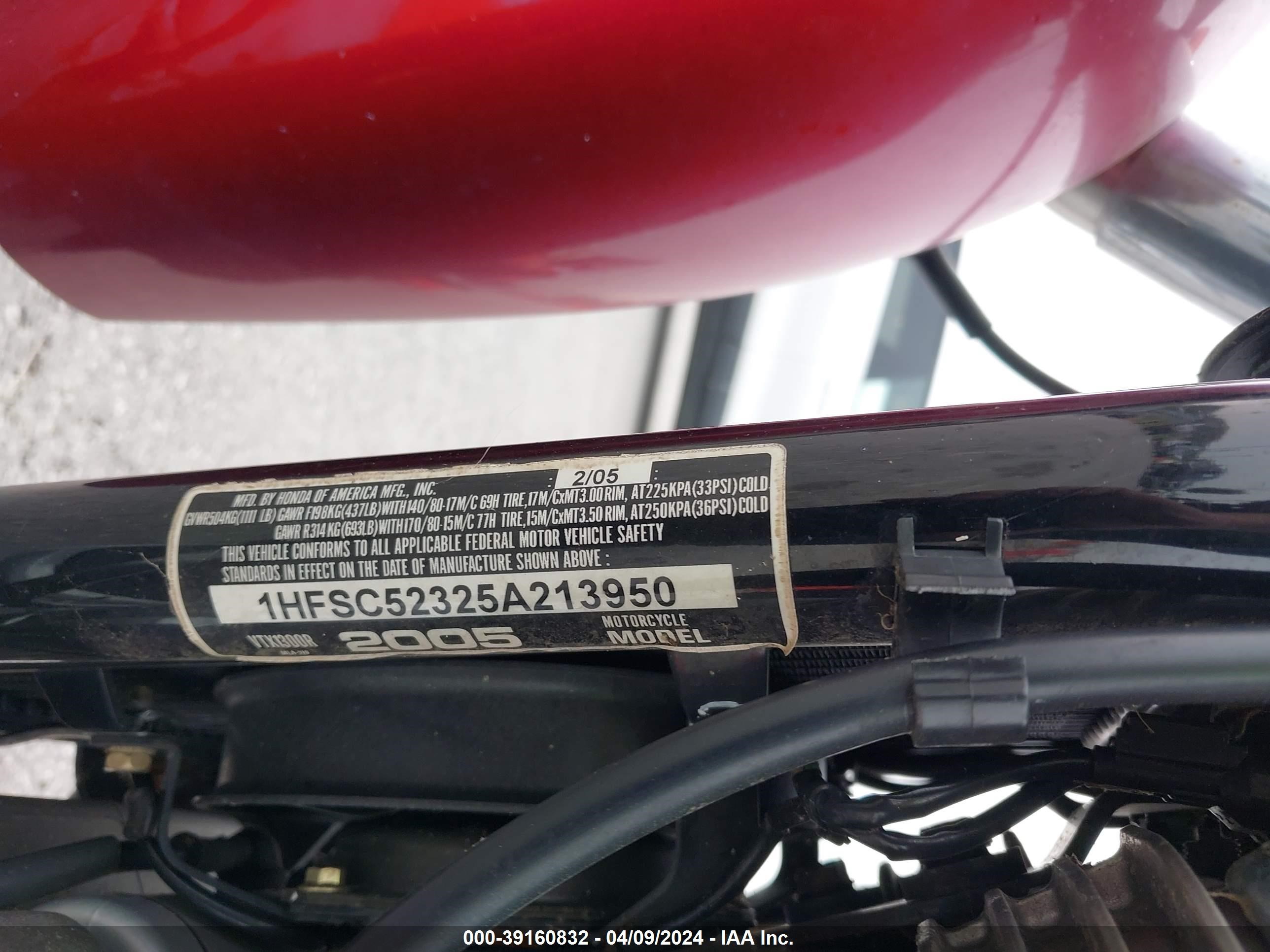 1HFSC52325A213950  - HONDA NULL  2005 IMG - 9