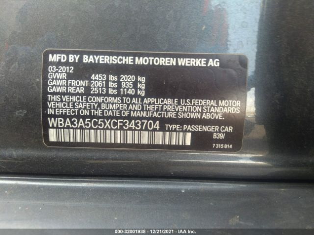 WBA3A5C5XCF343704  - BMW 3  2012 IMG - 8