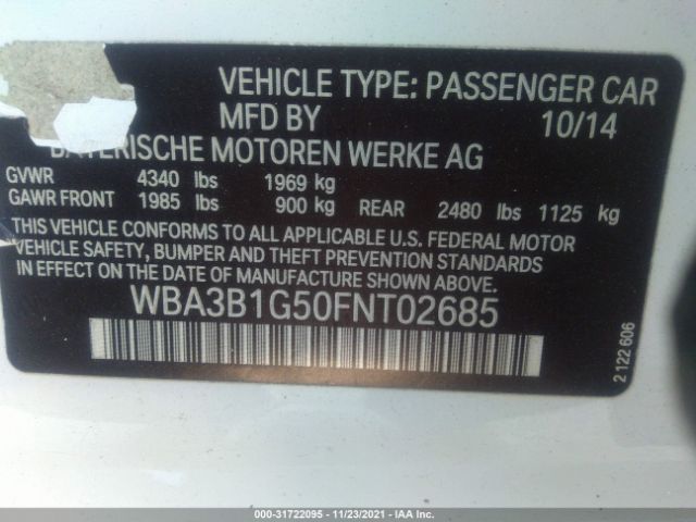 WBA3B1G50FNT02685 BM0630EE - BMW 320I  2014 IMG - 8