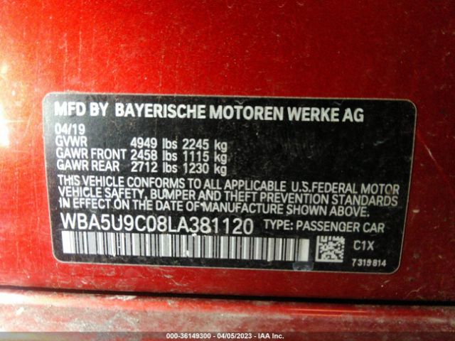WBA5U9C08LA381120  - BMW 3 SERIES  2020 IMG - 8