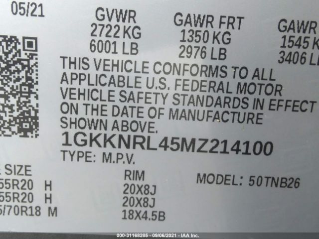 1GKKNRL45MZ214100  - GMC ACADIA  2021 IMG - 8